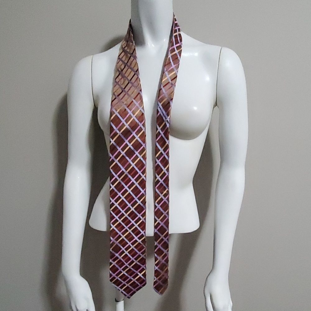 Ike Behar Striped Silk Tie